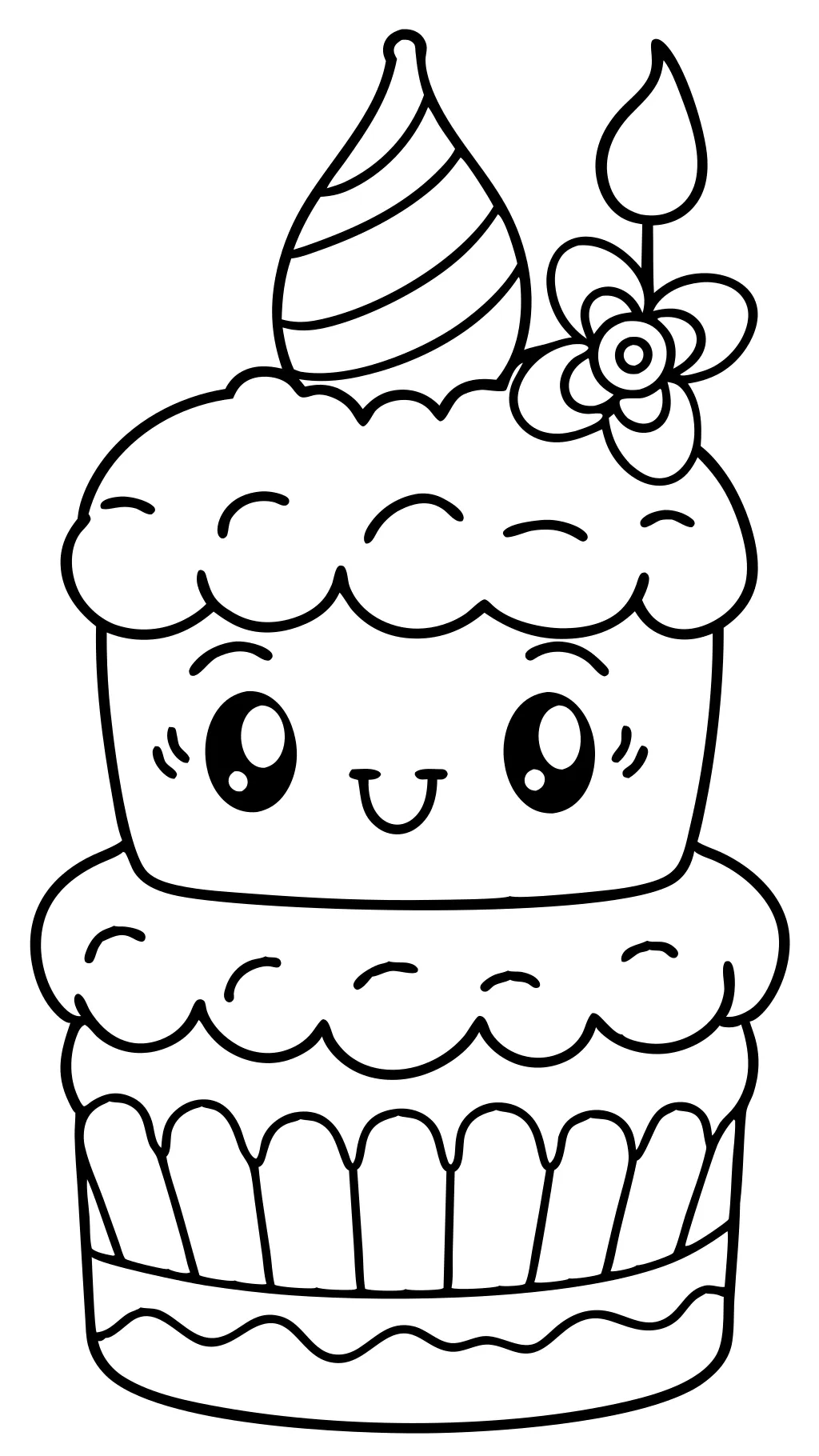 coloriages de gâteaux mignons